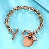New Special-Interest Design Ins Style Titanium Steel Women's Bracelet Ot Buckle Heart-Shaped Bracelet