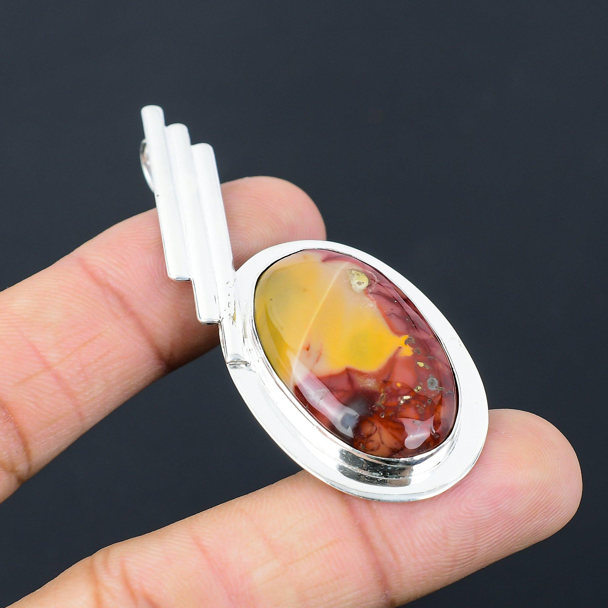 Friendship Day Sale Mookaite Gemstone 925 Sterling Silver Sister Pendant Jewelry