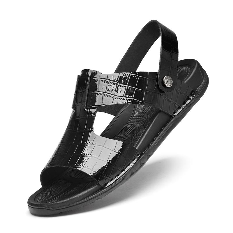 Crocodile pattern new summer sandals and slippers for men Beach Slip-on Sandals Travel Outdoor beach walking shoes Large 37-46