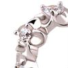 Women Shiny Rhinestone Flower Silver Plated Hoop Earrings Ear Clips for Party
