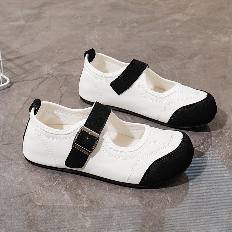 

2026 SUMMER NEW BREATHABLE MARY JANE LOAFERS - Lightweight Cute Flat Loafers with Hook and Loop Strap 40 чорний