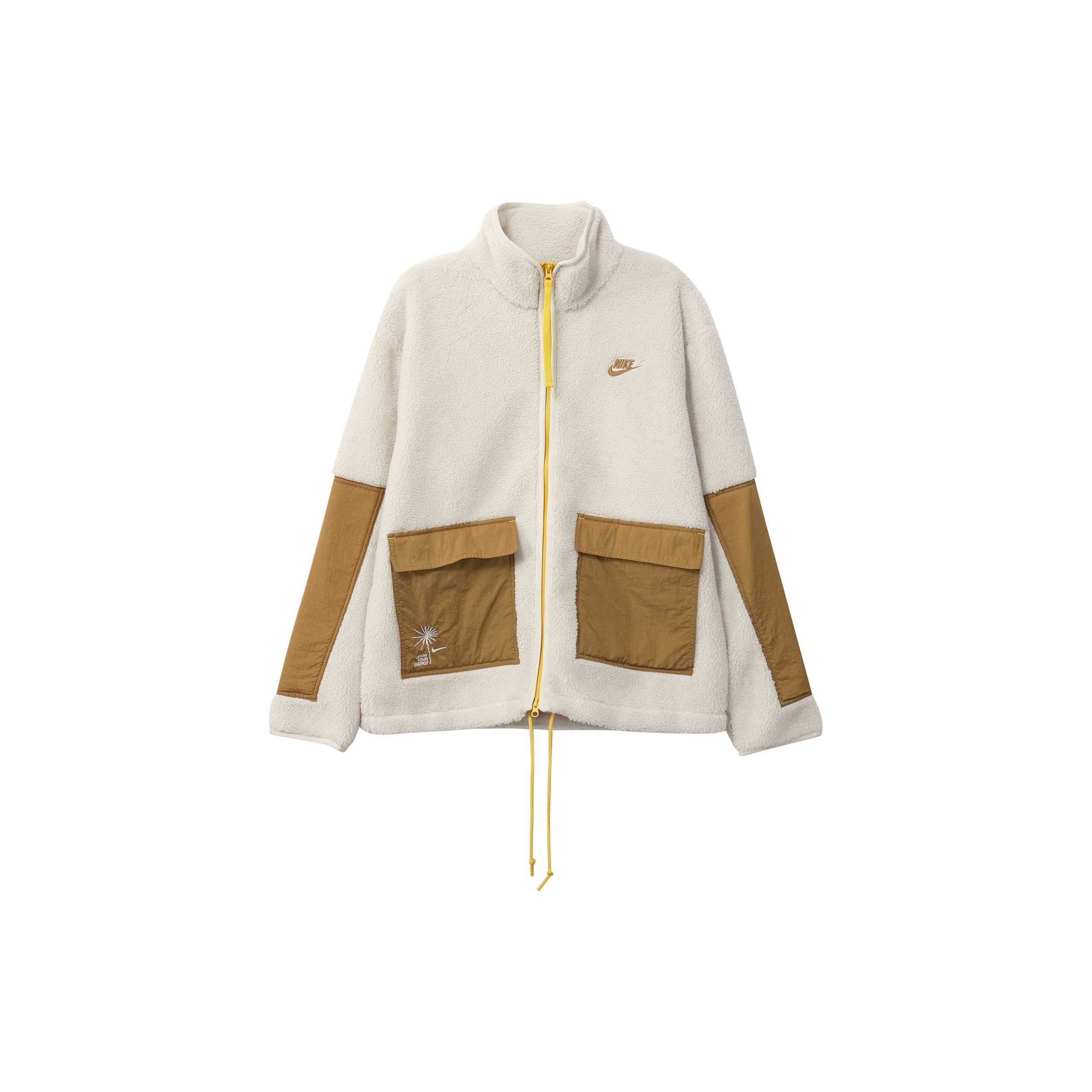 Nike Sportswear Essentials Sherpa Jacket Beige Men FV4022-072 XL