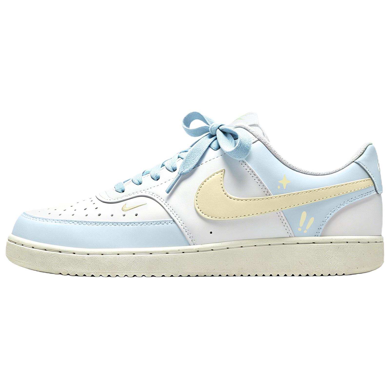 

Nike Court Vision Low Maris Sal Milk Puff Leather Low top Skateboard Shoes Women s Blue FV9952-104(Team2162-) 35.5