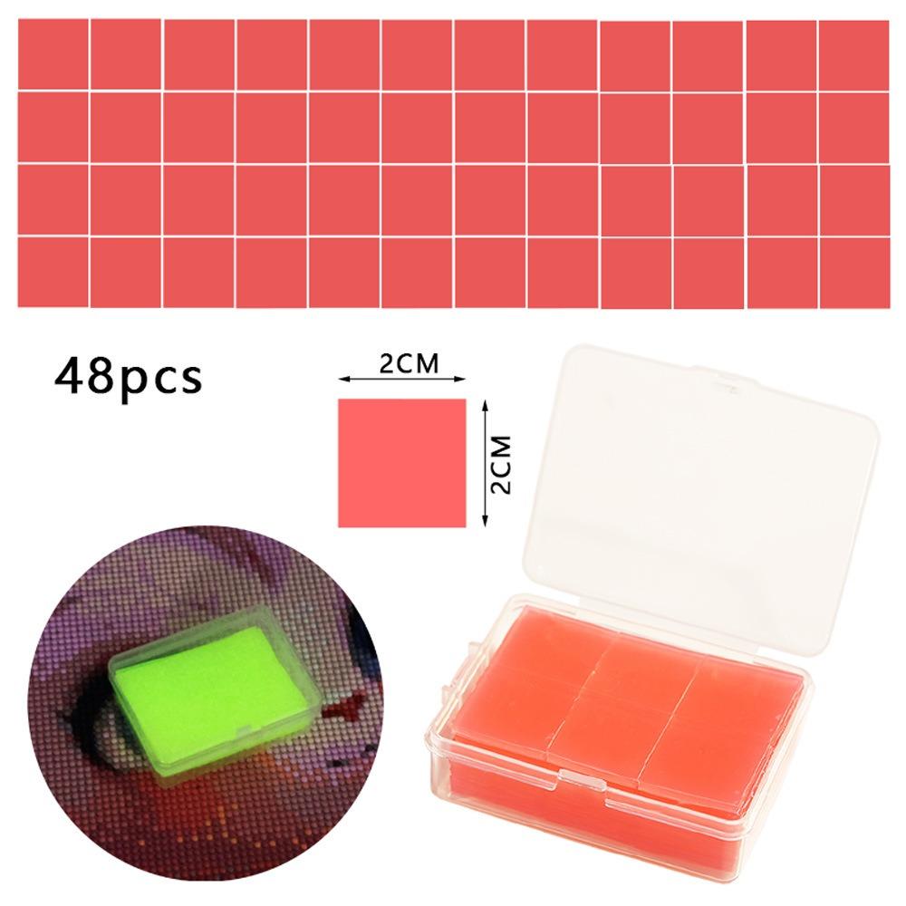 48/32PCS Silicone Luminous Painting Clay Wax Storage Container Box Cross Stitch Diamond Painting Glue Wax Embroidery Mud DIY