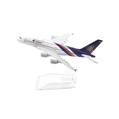 Escala 1/400 16cm Thai Airways Airbus A380 Airways Modelo de Avião Avião Metal Fundido Aviões