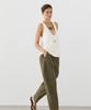 Masimodutti Corset Belt Detail Total Look Linen Pants
