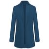 Fashionable Women's Coat Trend Plus Size Tweed Long Suit Jacket Stylish And Elegant Solid Color Coat