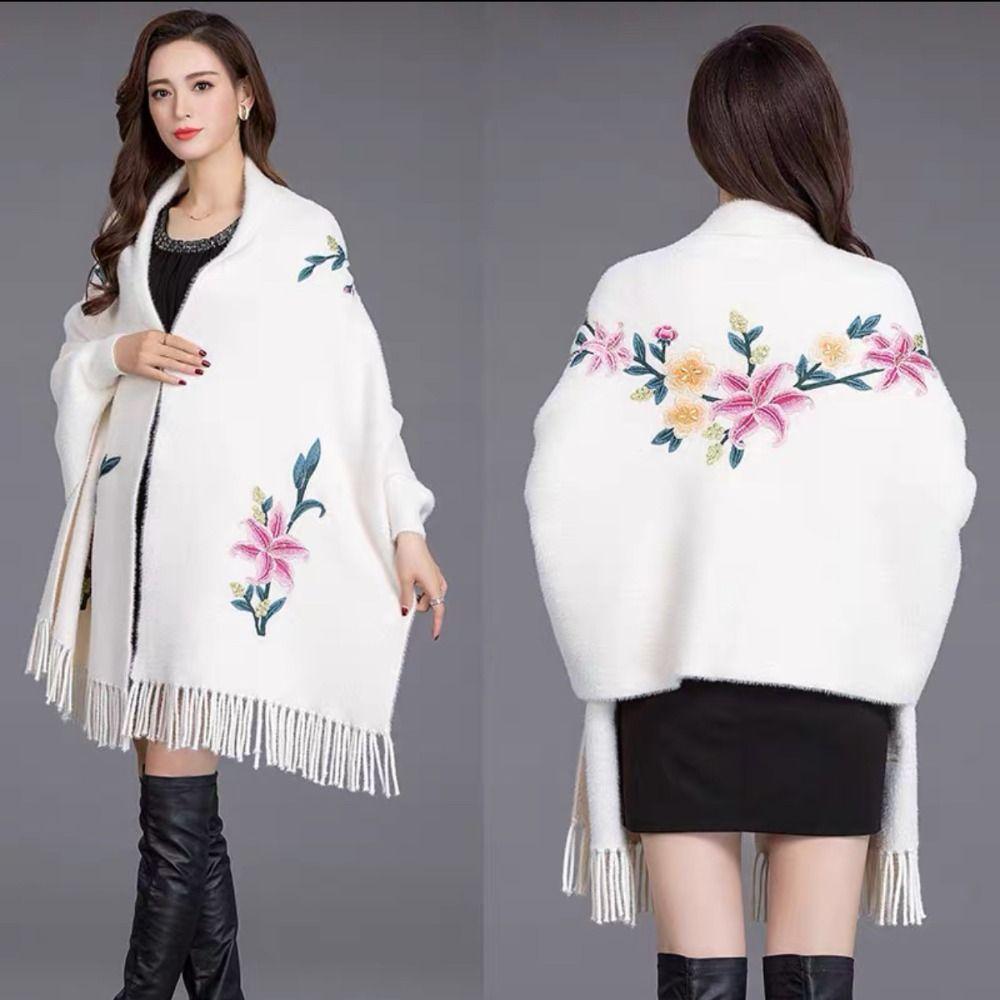 

Thicken Winter Warm Shawl Wraps Tassel Long Fringed Shawl Wedding Party Evening Dresses вина червоного кольору
