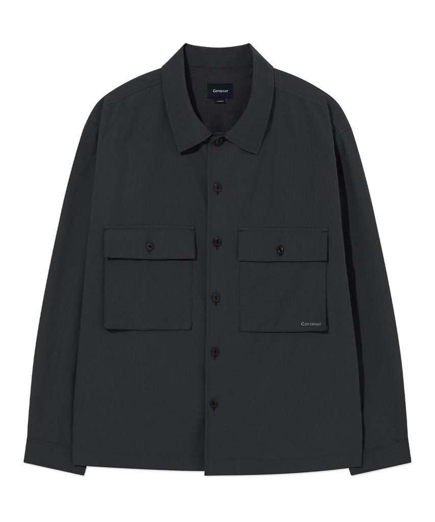 COVERNAT Ripstop Work Shirt Charcoal