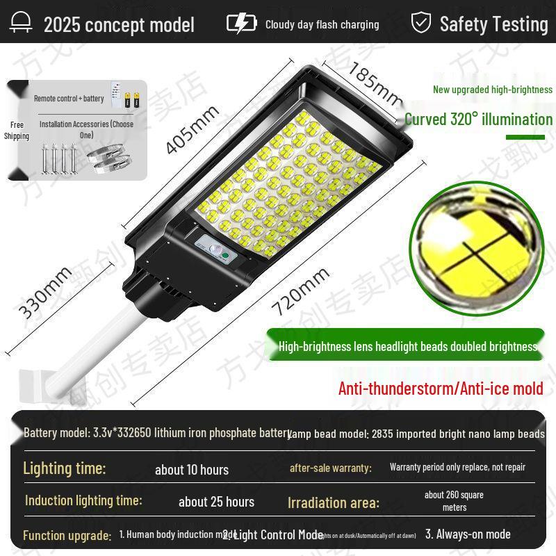 Solar Million Outdoor Wasserdicht Bewegungssensor Hofleuchte - Superhell und Integriert