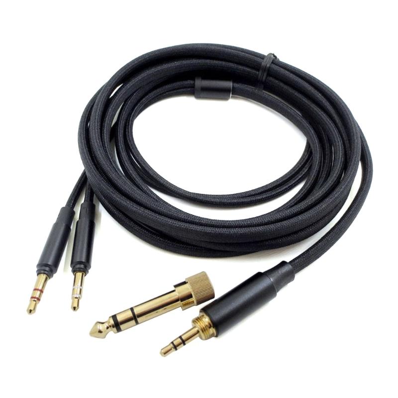 Double 3.5mm Nylon Headset Cable for Beyer T1 2nd/3rd Portable Headphone Cable Headset Repair Lines Replacement Cord