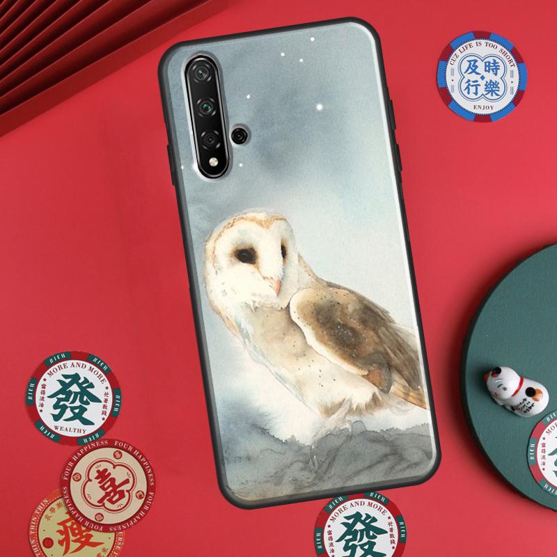 Owl Watercolor Animal For Huawei P20 P30 P40 Lite P60 Pro Nova 12i 11i 8i 12s 9 10 SE Y90 Y60 Y70 Y72 Y61 Y91 Case