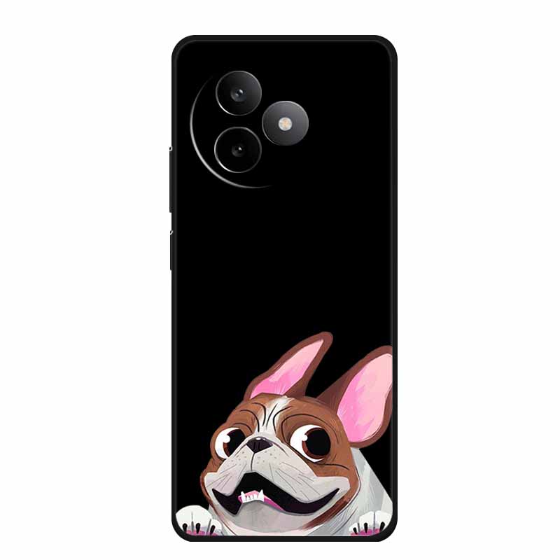 Phone Case For Xiaomi Redmi K80 Ultra Case Soft Black Silicone Cartoon Cat TPU Funda For Redmi K 80 Ultra Case Coque 6.83" Shell