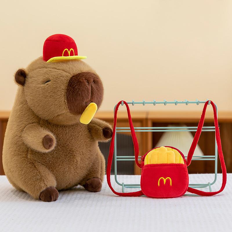 Backpack Capybara Wallace Plush Toy Cartoon Stuffed Animal Doll Decorations