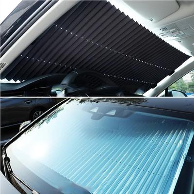 Retractable Car Windshield Sunshade — Front Rear Window UV Protector Film, Auto Sun Visor Covers