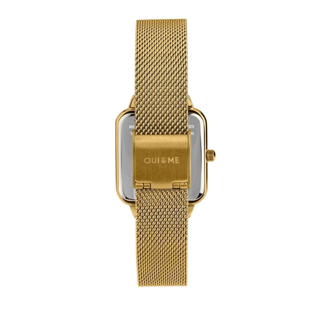Oui & Me Harmonie Gold Tone Stainless Steel Mesh Blue Dial Quartz ME010381 Women's Watch