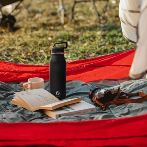 FJbottle 1.2 Liter Vacuum Insulated Stainless Steel Water Bottle, Keeps Hot or Cold, Direct Drinking, Simple, Stylish, Lightweight, Thermos Flask, Per