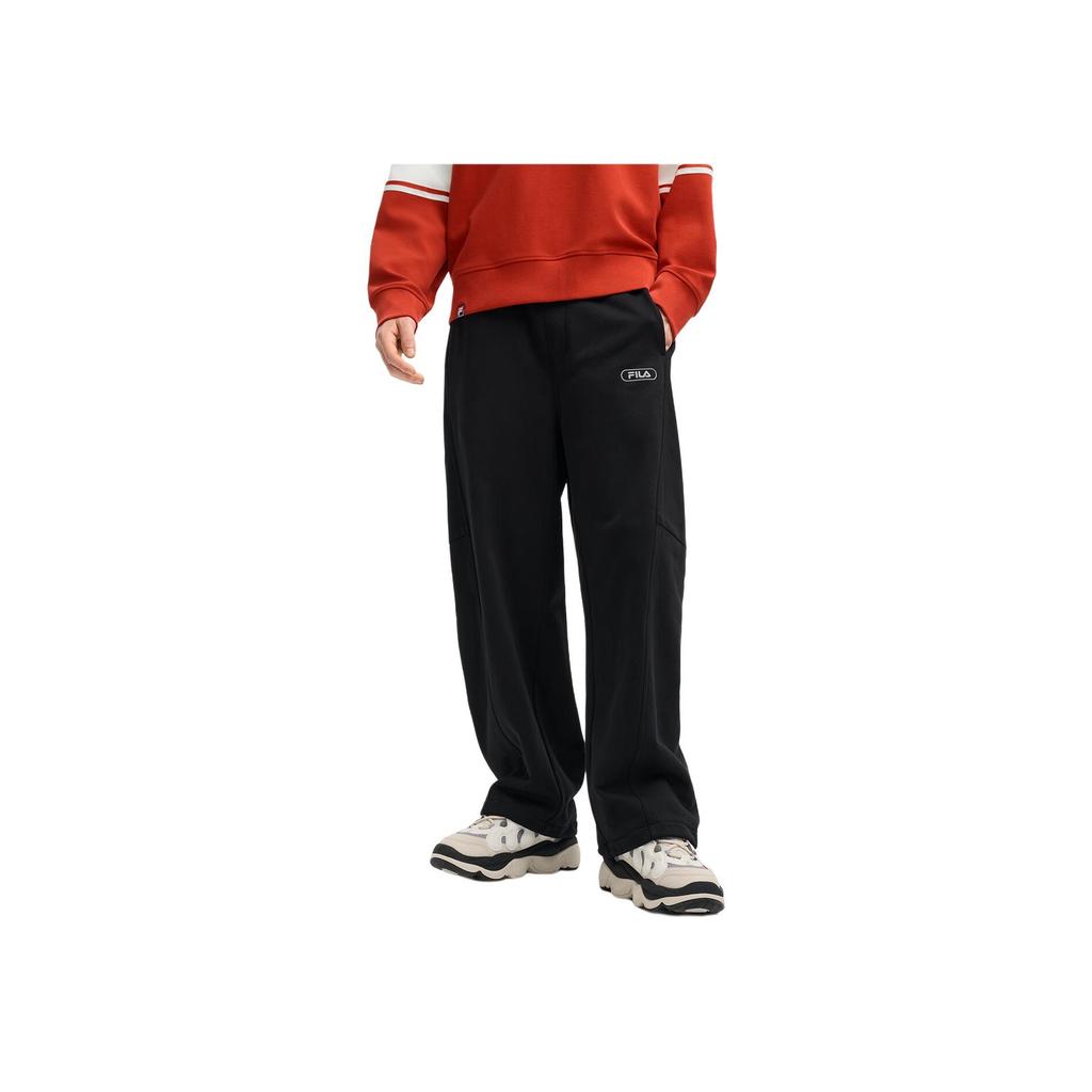 Fila Original Simple Classic Versatile Soft Yarn Knitted Straight Leg Casual Pants Men Bottoms F11M549604FBK