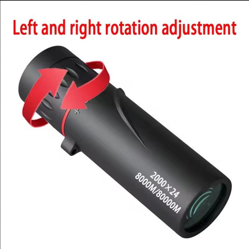 Monocular Black HD Telescope: High Magnification, Portable Dual-use, Mini Outdoor Mobile Phone Compatible
