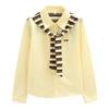 IEF Women's Autumn Long-Sleeve Faux-Two-Piece Commuter Shirt