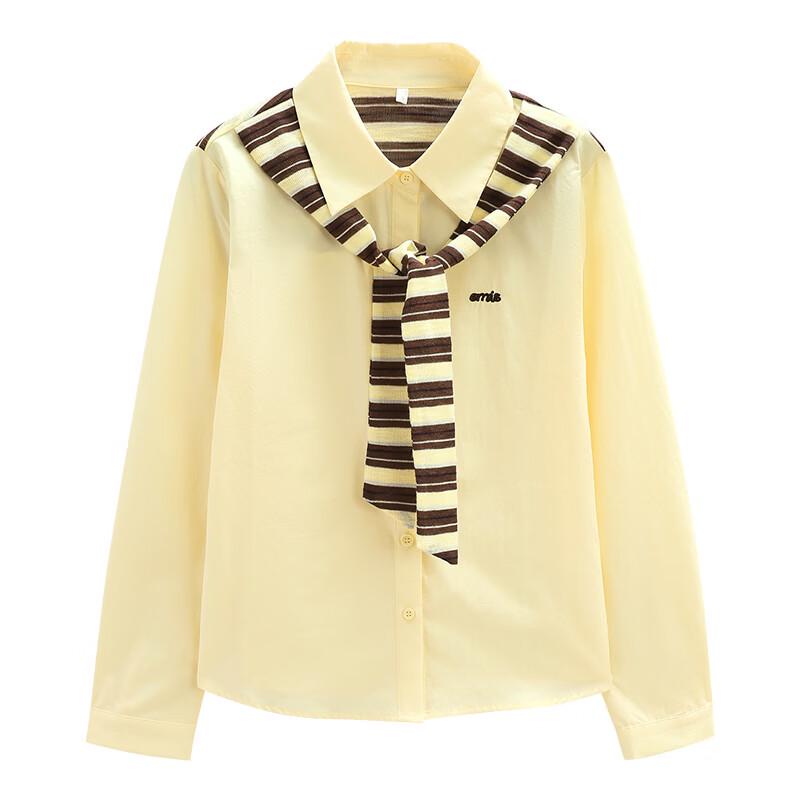 IEF Women's Autumn Long-Sleeve Faux-Two-Piece Commuter Shirt