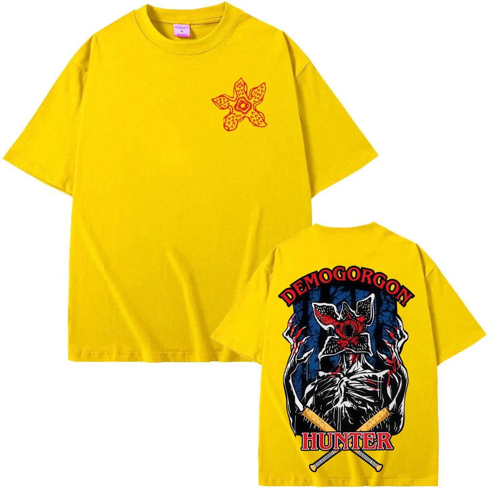 Eddie Munson Demogorgon Hunter T-shirt Cannibal Flower Monster Graphic T Shirts Men Women Fashion Cotton Short Sleeves T-shirts