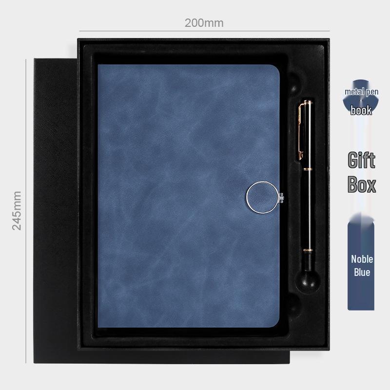 Custom Logo A5 Leather Notebook with Buckle for Business Meetings