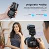 Authorized GODOX V1 Mid F V1mid Camera Round TTL Battery Compatible with Fujifilm Cameras [GODOX Dealer] Flash, Head, Speedlight, 2.4G HSS, 1/8000s,