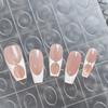 Fully Transparent Hollow French Nail Stickers Spray Painting Stencil French Edges Templates Patting Glue Adhesive Auxiliary Tool