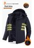 Men's Plus Size Waterproof Windproof Fleece-Lined Winter Mountaineering Jacket