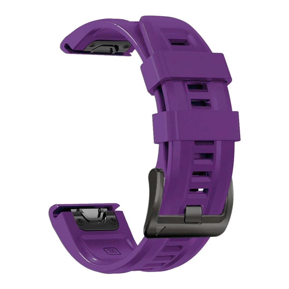 22/26mm Qucik-release Silicone Watch Strap for Garmin Fenix5 Plus/Fenix6 Pro/Fenix7 Offical Silicone Strap In 22/26mm Sizes