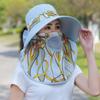 Fishing Caps Outdoor With Neck Flap Women Sun Hat Summer UV Protection Flower Print Bucket Hat