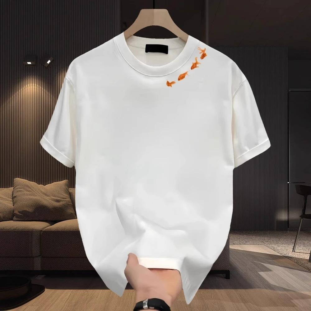 Women Men Cotton T Shirt Round Neck Short Sleeve Print Casual T-shirts
