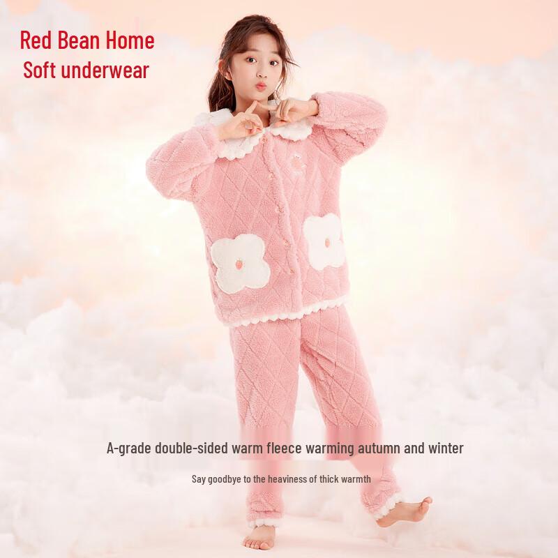 Зимний комплект пижамы для девочек Hodohome, А-класс, из пушистого флиса 165/84