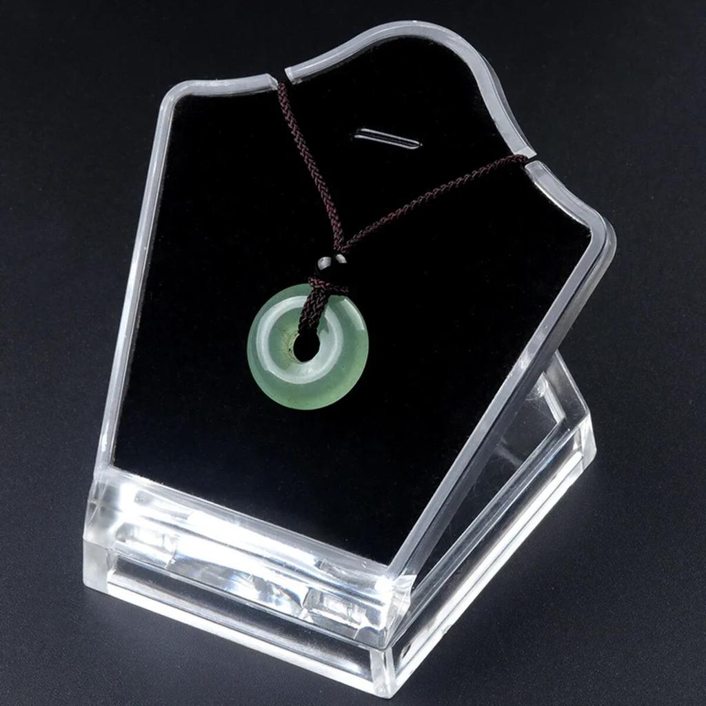 Peace Buckle Necklace Natural Stone Crystal Agates Doughnut Pendant For Girls Women Birthday Gift Chain 32CM