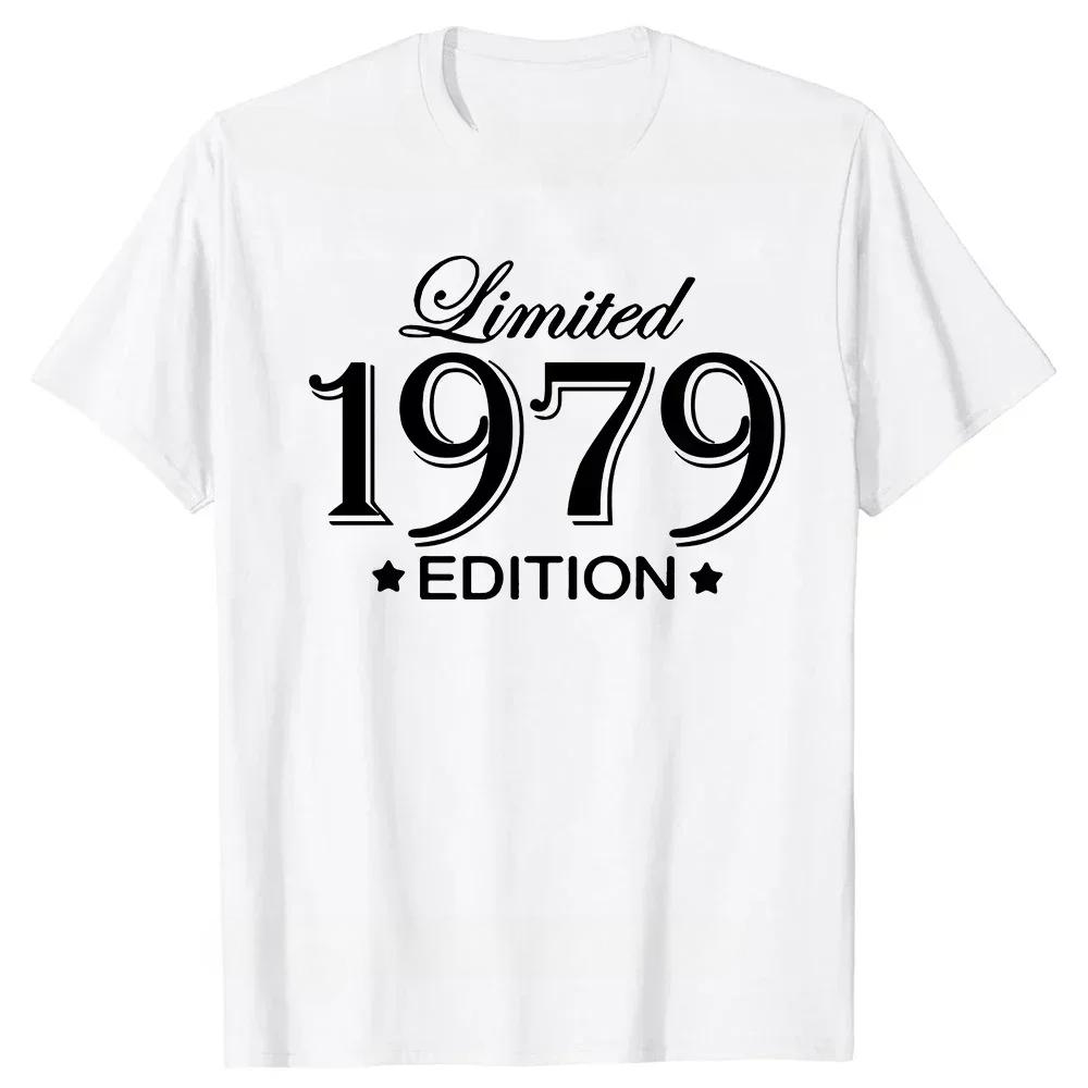 SpringSummer New 45th Vintage Legends Born In 1979 45 Years Old Pattern Printed Cotton Casual Short Sleeve Round Neck Tshirt