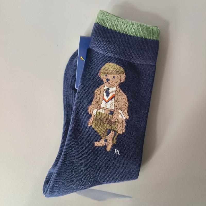 Autumn/Winter Bear Pattern Mid-Calf Women's Trendy Casual Socks