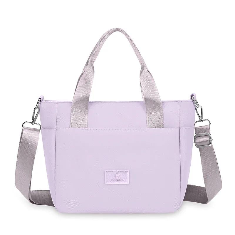 2026 Women s Large Capacity Tote Bag  New Lightweight Handheld Bag Trendy Casual Handheld Lunch Bag Designer Bag Cabas светло-фиолетовый