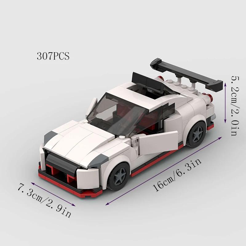 MOC Pickup Car Model Building Blocks GT RS6 Super Race Speed Racing Sports Police Vehicle Technical Racing Brick Christmas Gif