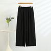 Cotton and Linen Casual Pants Women Summer Thin Straight Wide-Leg Pants Plus size Loose Sweat pants Solid All-Match Ice Silk Trousers