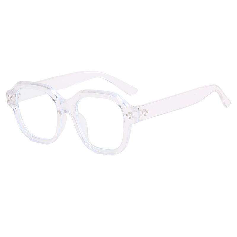 Fashion Retro Anti Blue Light Eyeglasses Frames Round Face Concave Shaped Eyeglass Fake Eye Glasses Frame
