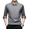 Middle-Aged & Young Men's Shirt Autumn Long Sleeve Lapel Collar Fashion Casual