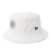 NEW ERA GF Bucket 01 Circle Patch Golf Hat Cotton White Unisex All Season M/L Size 59cm Deep Fit Outdoor Style
