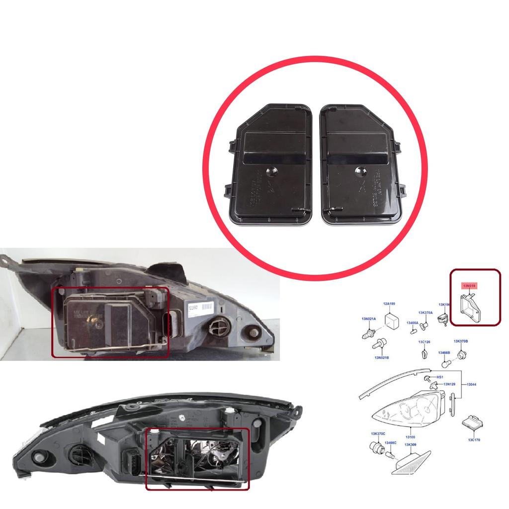 ESP1160 Scheinwerfer Rücklicht Glühbirne Abdeckkappe Links Rechts für Ford Focus MK1 MK1.5 DAW DBW DFW DNW 2001-2005 Facelift 1334939 1334938