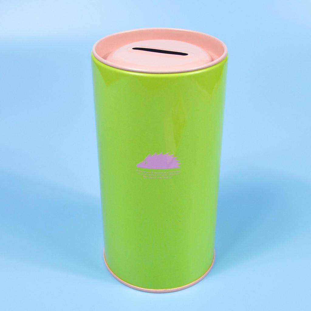 Round Tin Money Box and Pen Holder - Creative Cartoon Piggy Bank and Student Gift Prize