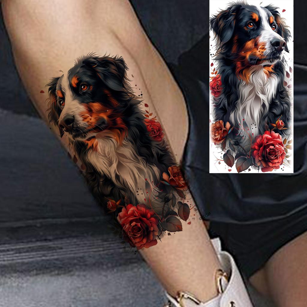 1 list Unikátní Akvarelový Lev Tygr Zvířata Dočasné Tetování Dlouhotrvající Vodotěsný Liška Sova Falešná Tetovací Nálepka Body Art Tetování