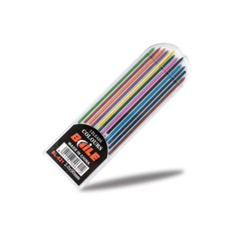 Black Tech Multi-Color 2.0mm Automatic Graphite Pencil with Replaceable Lead - No Sharpening Needed, Ideal for Drawing & Engineering