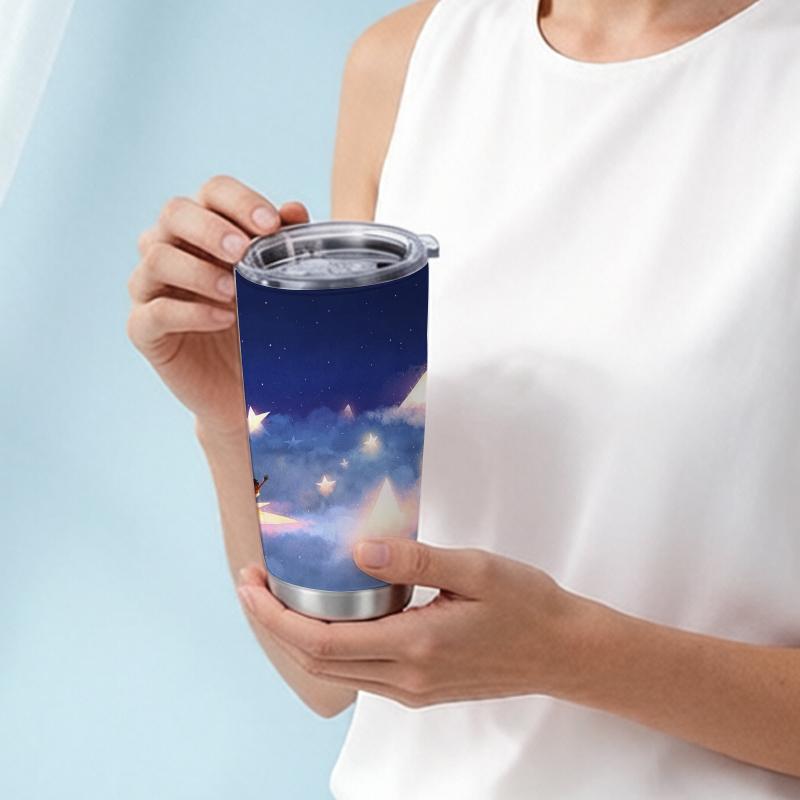 Car Tumbler 591ml Star Sea Bear Girl Element Straw Cup Portable Tumbler Tumbler With Lid Leakproof Tumbler Hot Cold Cup Car Tumbler 591ml