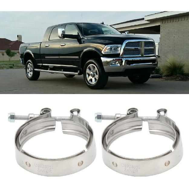 2Pcs Turbo Exhaust Outlet V Band Clamp, High Hardness Tube Turbo Outlet Clamps, Exhaust Pipes Connection for Car OEM 3903652