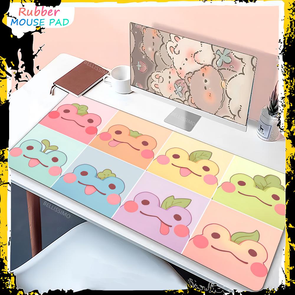 Cute frog rubber HD Mouse Pad Large Computer Cartoon Anime Gamer player Keyboard XXL MousePad Laptop Gaming Accessories Desk Mat